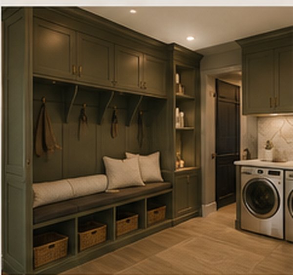 Concept: mudroom and laundry built-ins